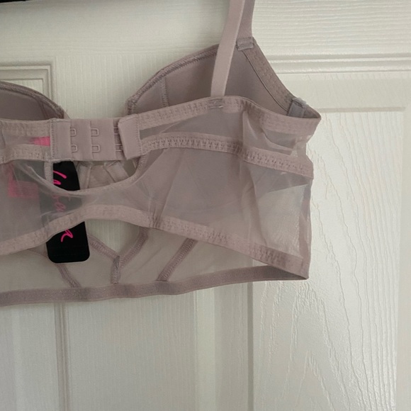 LaSenza Pink Rhinestone Mesh Bra - Picture 7 of 9